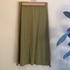FP Beach ribbed midi skirt yellow